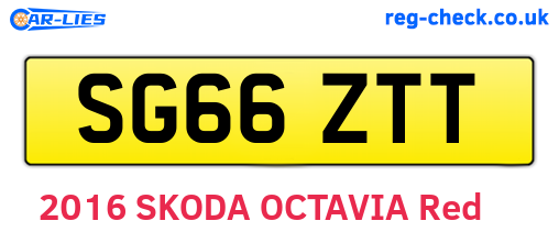 SG66ZTT are the vehicle registration plates.