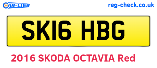SK16HBG are the vehicle registration plates.