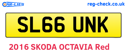 SL66UNK are the vehicle registration plates.