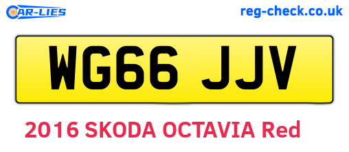 WG66JJV are the vehicle registration plates.