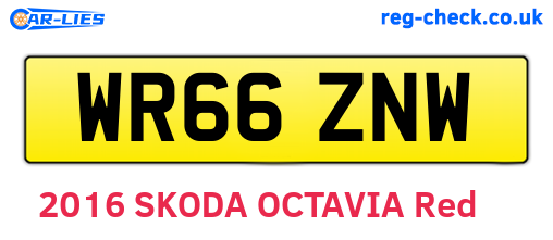 WR66ZNW are the vehicle registration plates.