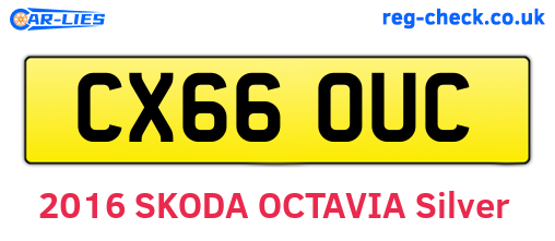 CX66OUC are the vehicle registration plates.