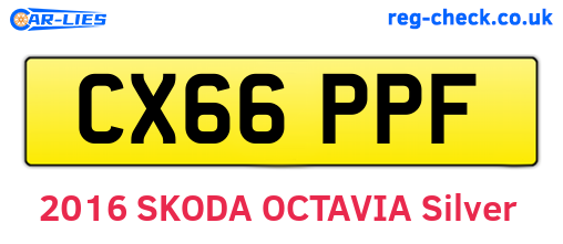 CX66PPF are the vehicle registration plates.