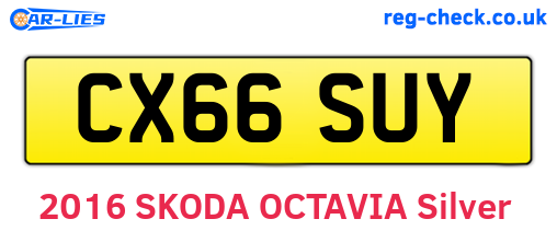 CX66SUY are the vehicle registration plates.