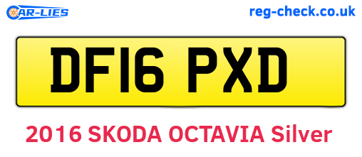 DF16PXD are the vehicle registration plates.