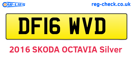 DF16WVD are the vehicle registration plates.