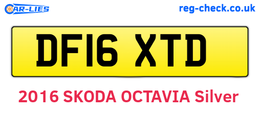 DF16XTD are the vehicle registration plates.