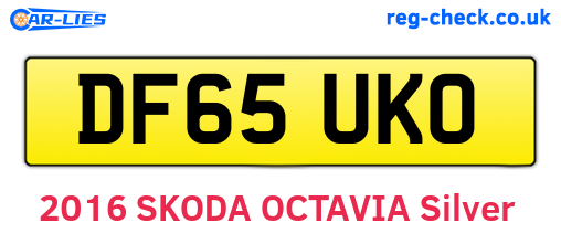 DF65UKO are the vehicle registration plates.