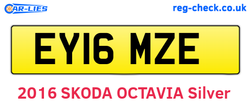 EY16MZE are the vehicle registration plates.