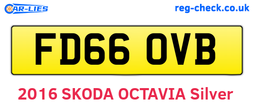 FD66OVB are the vehicle registration plates.