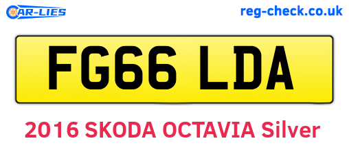 FG66LDA are the vehicle registration plates.