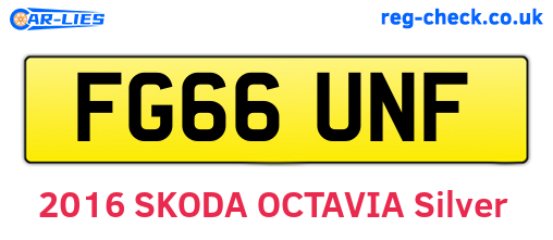 FG66UNF are the vehicle registration plates.