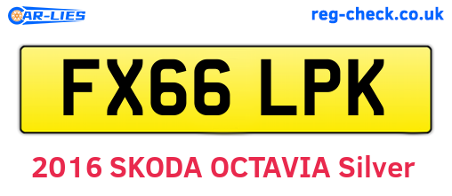 FX66LPK are the vehicle registration plates.