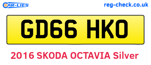 GD66HKO are the vehicle registration plates.