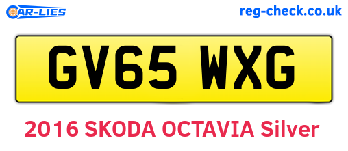 GV65WXG are the vehicle registration plates.
