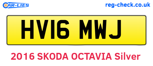 HV16MWJ are the vehicle registration plates.