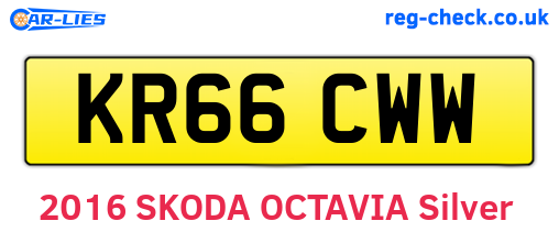 KR66CWW are the vehicle registration plates.