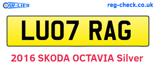 LU07RAG are the vehicle registration plates.