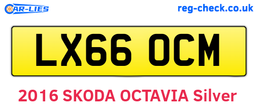LX66OCM are the vehicle registration plates.