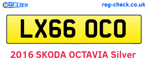 LX66OCO are the vehicle registration plates.