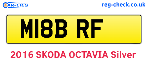M18BRF are the vehicle registration plates.