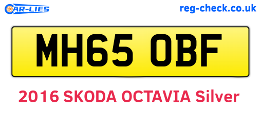 MH65OBF are the vehicle registration plates.