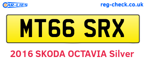 MT66SRX are the vehicle registration plates.
