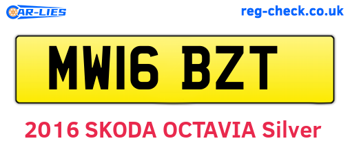 MW16BZT are the vehicle registration plates.