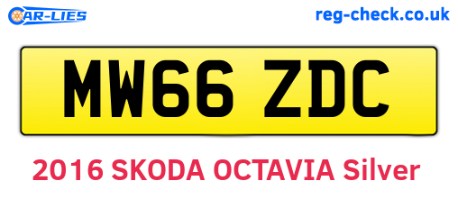 MW66ZDC are the vehicle registration plates.