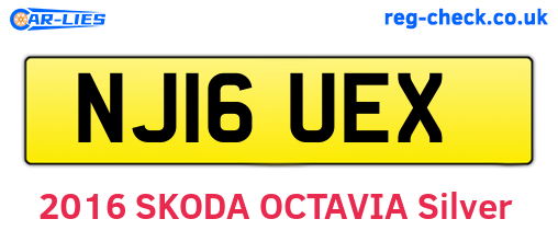 NJ16UEX are the vehicle registration plates.