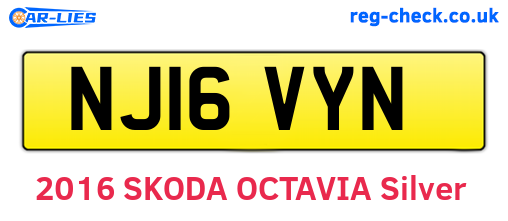 NJ16VYN are the vehicle registration plates.