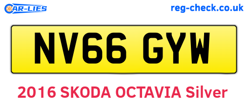 NV66GYW are the vehicle registration plates.