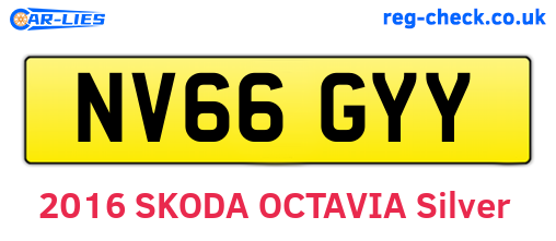 NV66GYY are the vehicle registration plates.