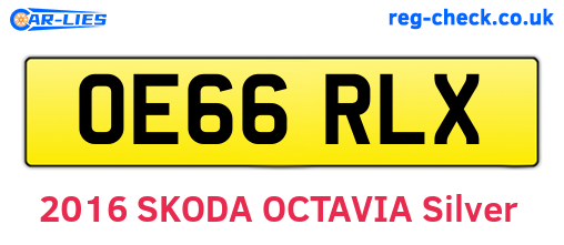 OE66RLX are the vehicle registration plates.