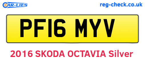 PF16MYV are the vehicle registration plates.