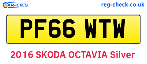PF66WTW are the vehicle registration plates.