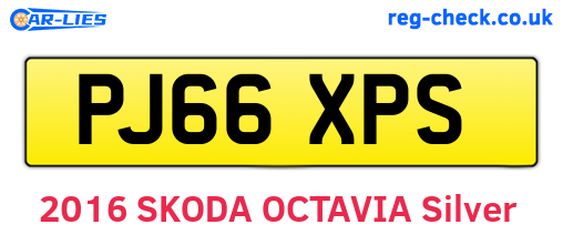 PJ66XPS are the vehicle registration plates.