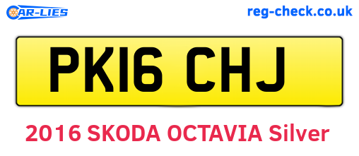 PK16CHJ are the vehicle registration plates.