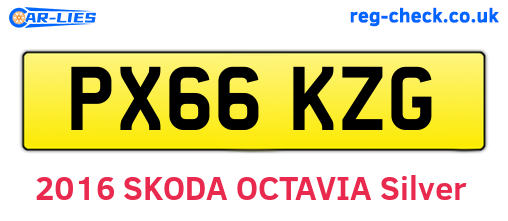 PX66KZG are the vehicle registration plates.