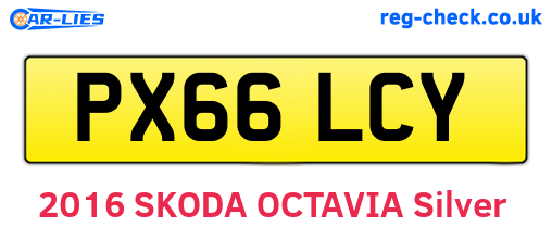 PX66LCY are the vehicle registration plates.