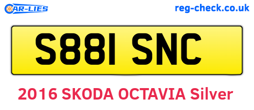 S881SNC are the vehicle registration plates.