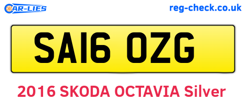 SA16OZG are the vehicle registration plates.