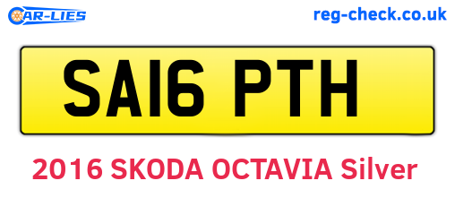 SA16PTH are the vehicle registration plates.