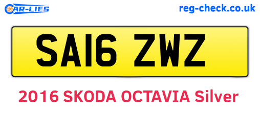 SA16ZWZ are the vehicle registration plates.