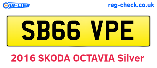 SB66VPE are the vehicle registration plates.