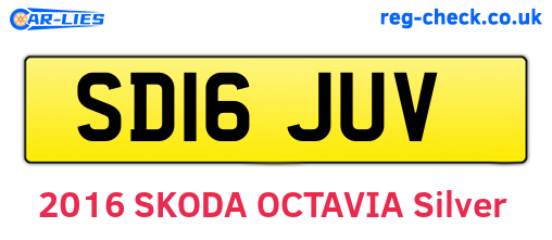 SD16JUV are the vehicle registration plates.
