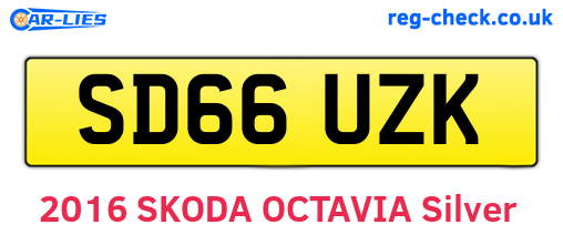 SD66UZK are the vehicle registration plates.