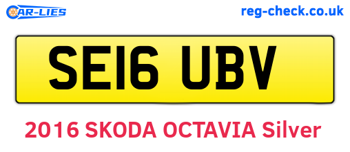 SE16UBV are the vehicle registration plates.