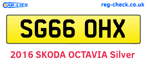 SG66OHX are the vehicle registration plates.
