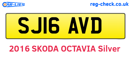 SJ16AVD are the vehicle registration plates.